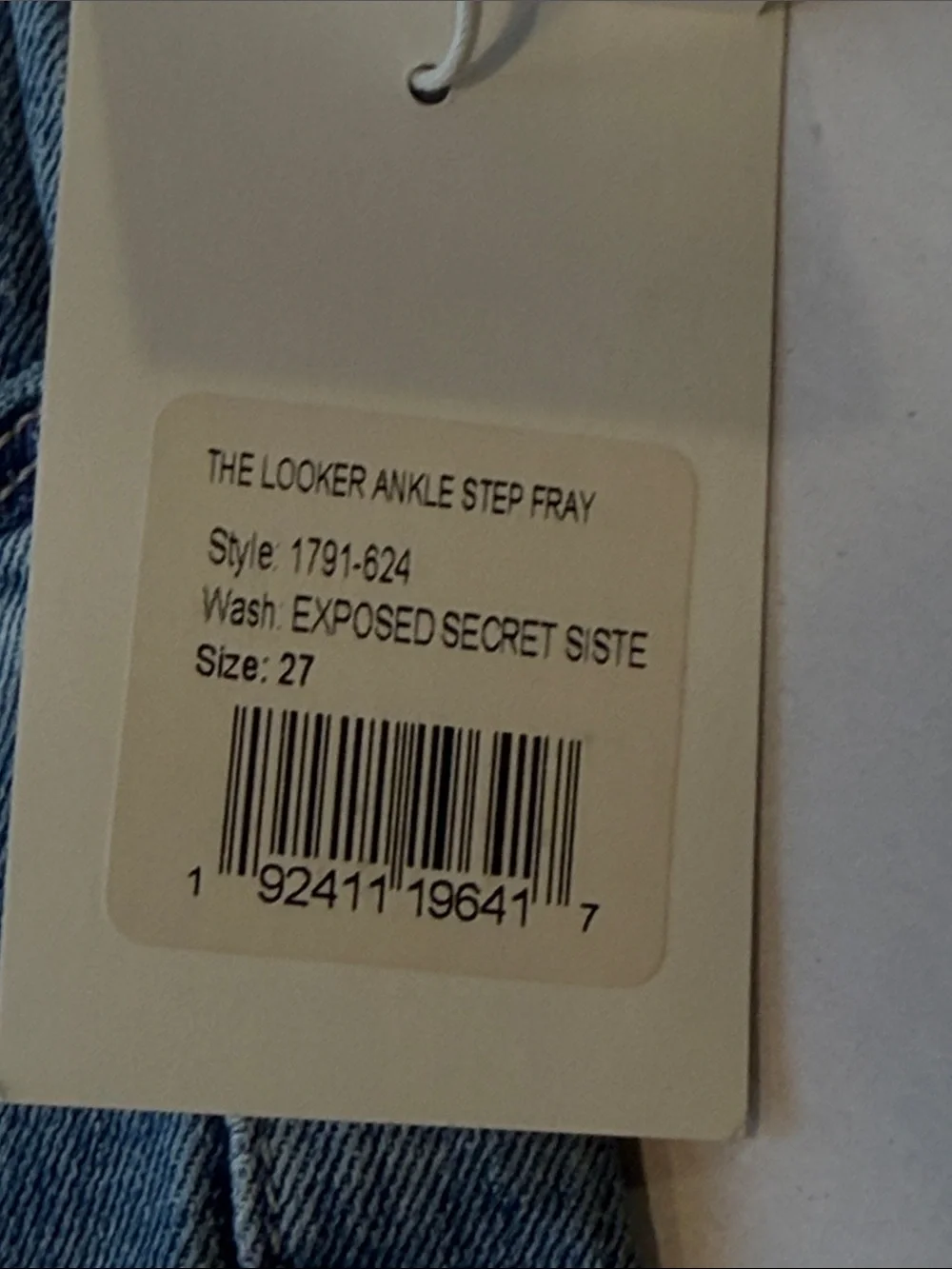 MOTHER Looker Ankle Step Fray Jeans 27 Exposed Secret Sister Distressed NWT